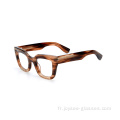 Promotion Quality Black Tortoise Acetate Full Rim Fashion Fashion Ladies Eyeglass Frames